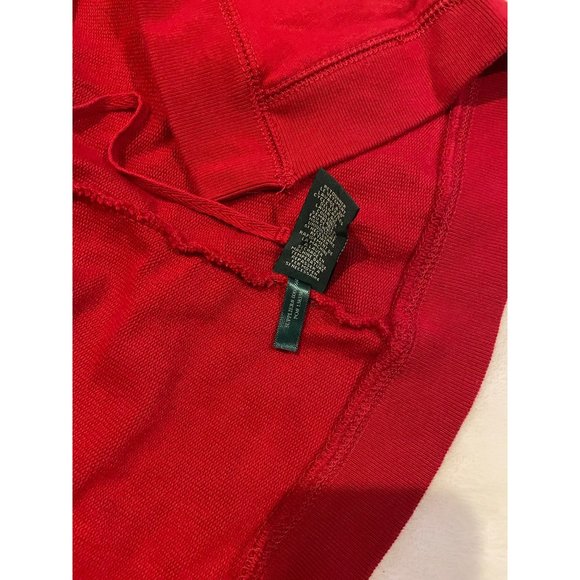 LRL Lauren Jeans Co Ralph Red Jacket Cardigan Sweater Top Buckle Closure - Picture 4 of 10